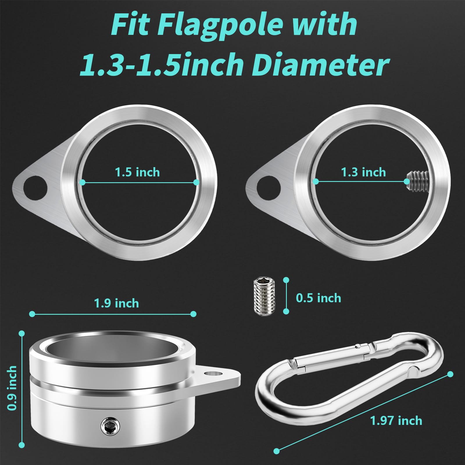 HOOPLE aluminum alloy clips resist weather and corrosion for lasting use.