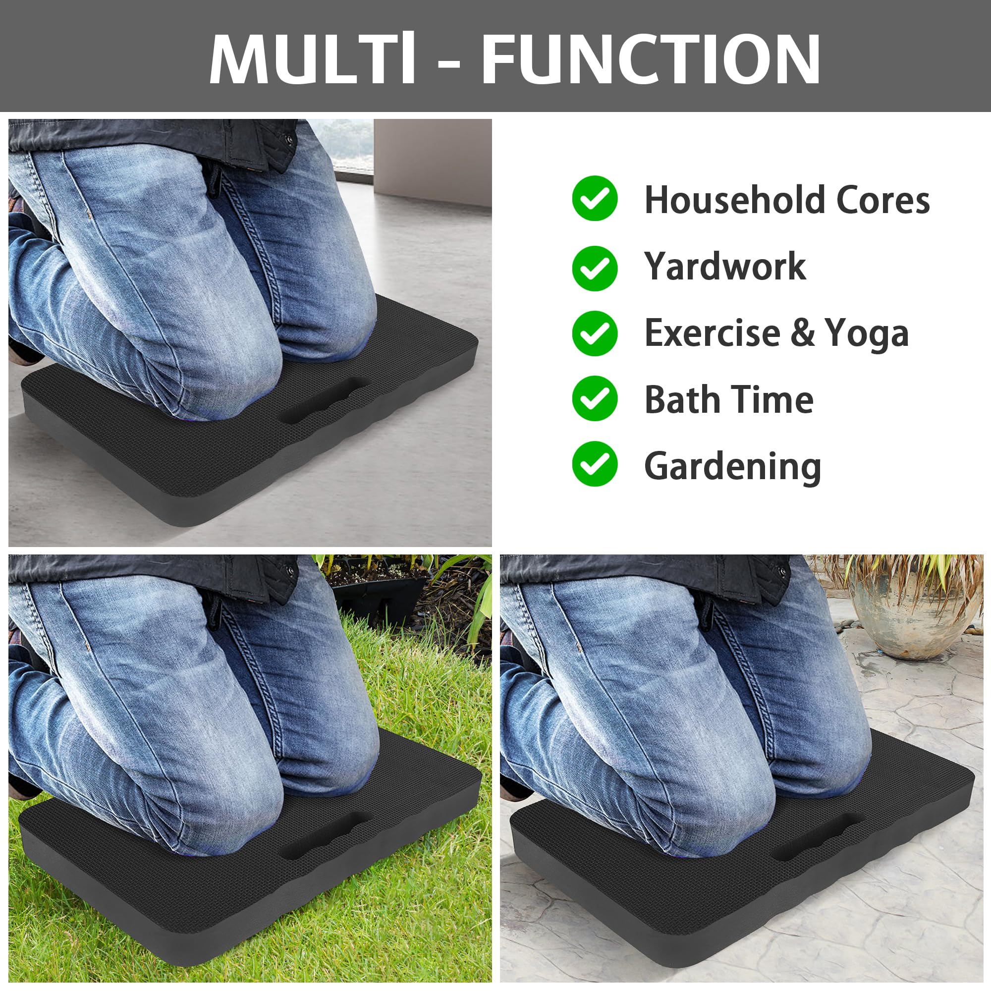 HOOPLE waterproof kneeling pad close up showing water resistance.