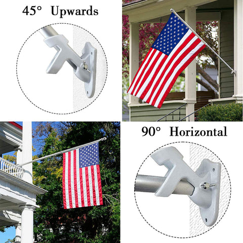HOOPLE outdoor flag pole mount designed for 1 inch poles.