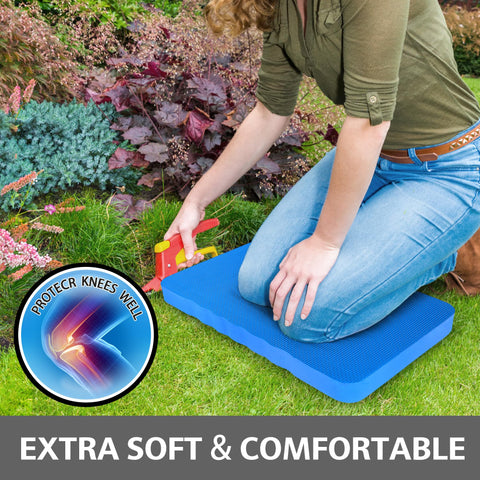 HOOPLE easy-to-clean kneeling mat resists stains and dries fast.