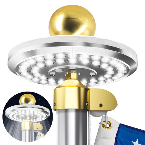 HOOPLE Solar Flag Light assembly topper for quick, tool-free installation