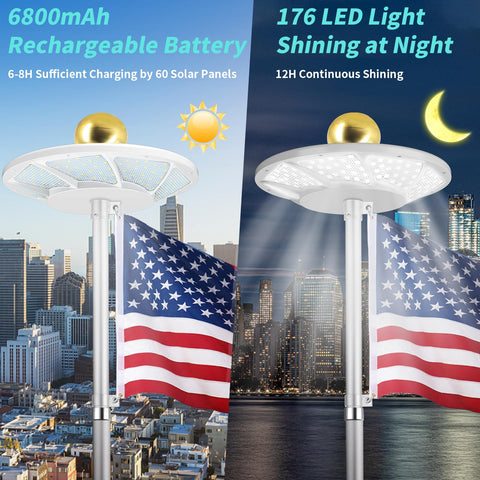 HOOPLE IP65-rated flag light enduring rain and wind outdoors