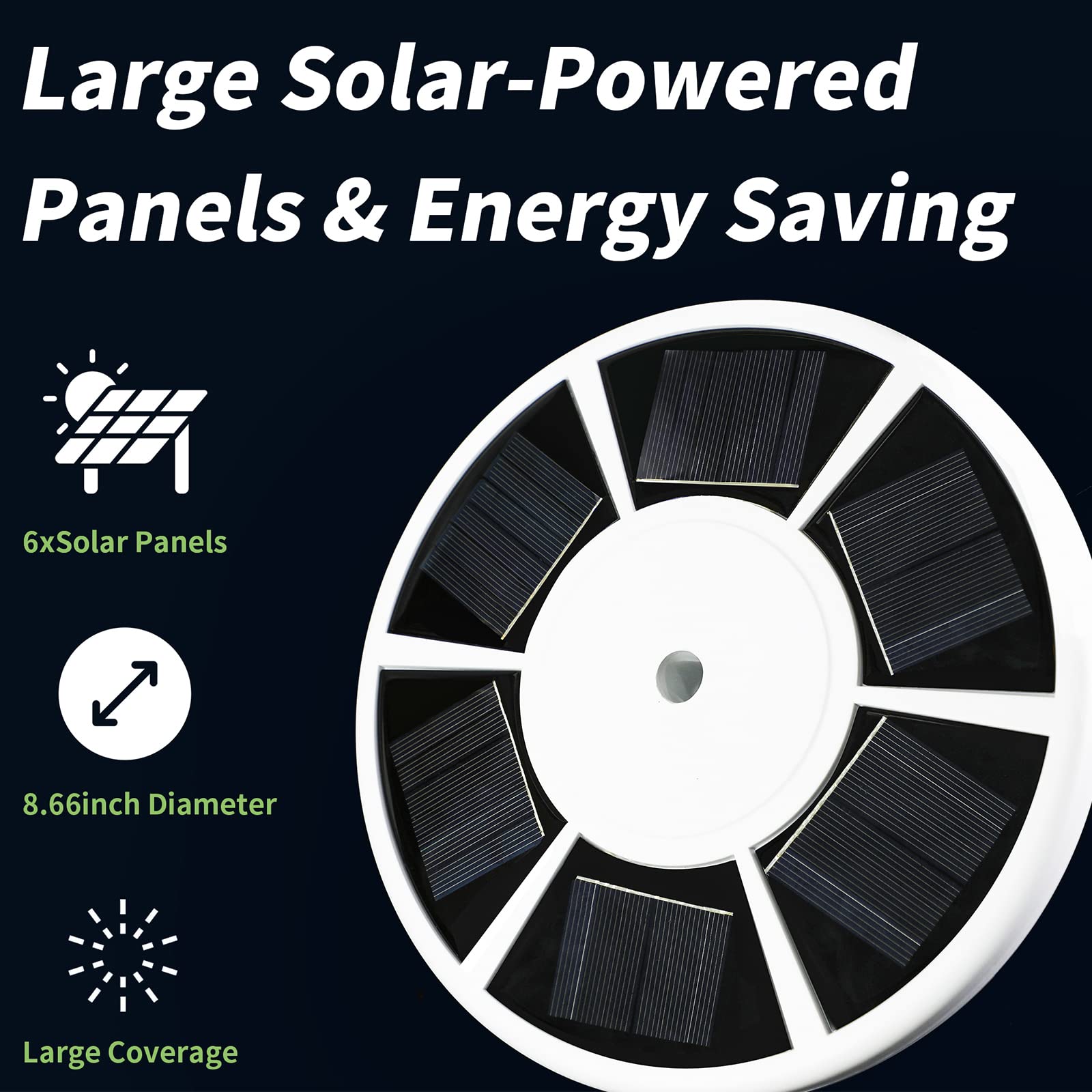 HOOPLE flag light with solar panel and LED array enabling auto on/off.
