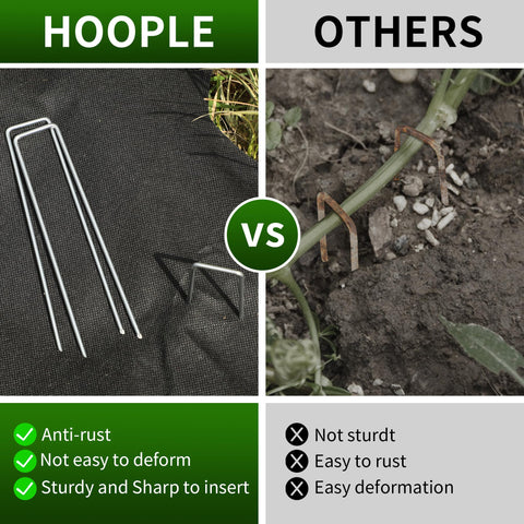 HOOPLE stakes secure irrigation tubing to keep drip lines in place.
