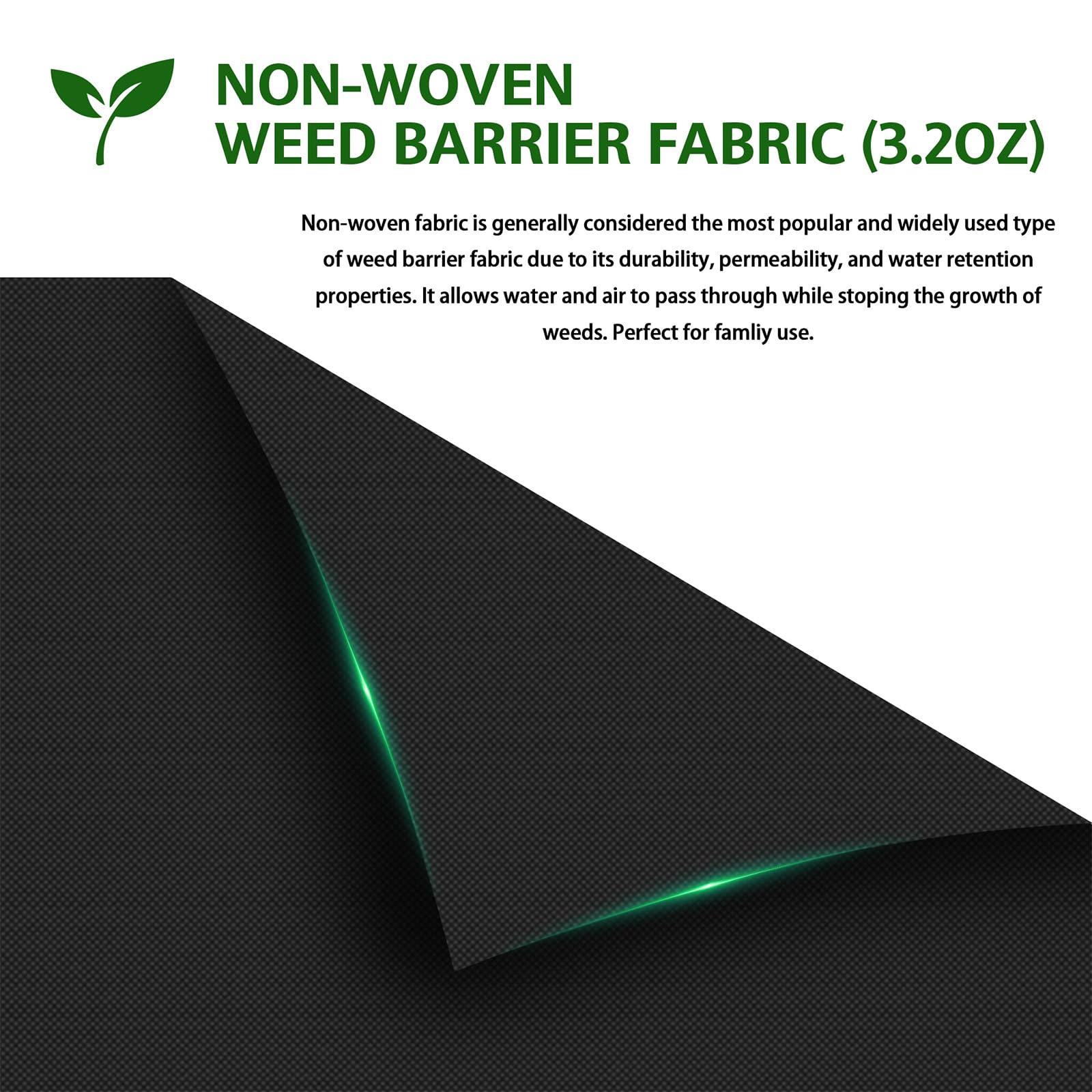 HOOPLE weed barrier fabric roll used as driveway stabilizer under gravel for drainage