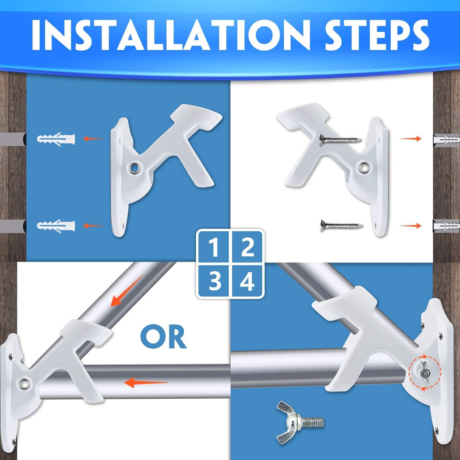 HOOPLE white wall-mount flag bracket suitable for porch displays.