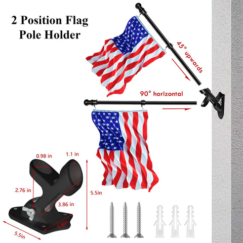 Hoople yard fence flag display installed for curb appeal