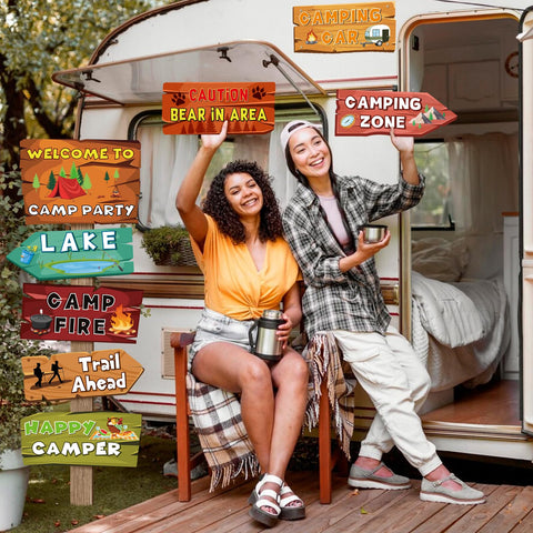 Hooqict camping sign camping car to mark vehicle-friendly zones and checkpoints.