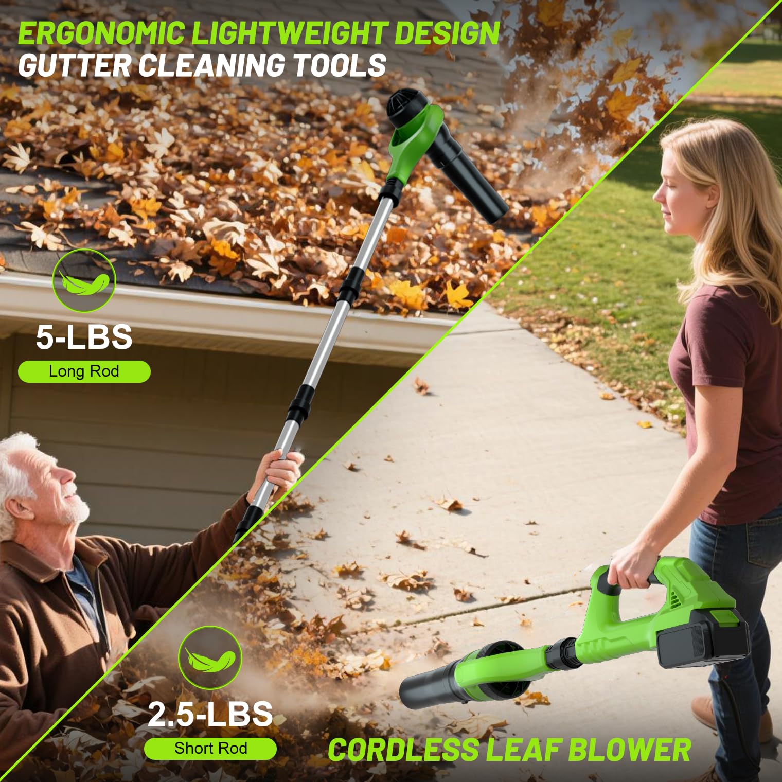 HooSeen multi-use tool handles gutters, decks, and yard cleanup in one device