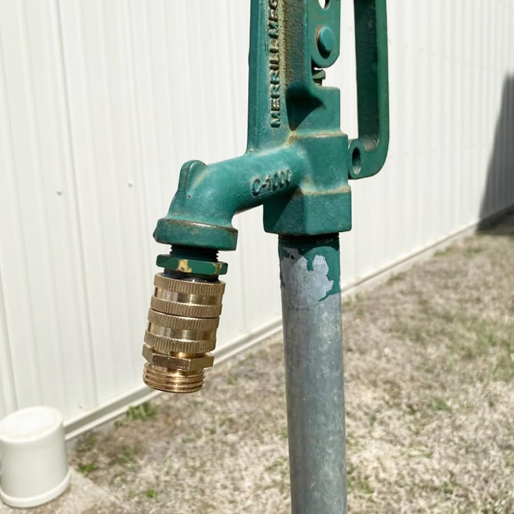 Hooshing 2-pack garden hose connector provides convenient, ready-to-use kit.