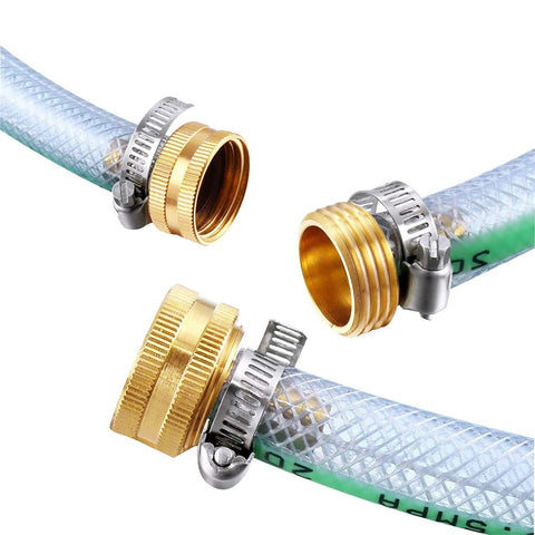 Hooshing brass barb to 3-4 MHT connector for reliable splicing