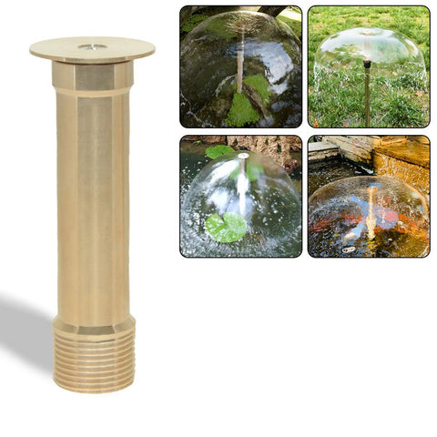 Hooshing brass bell fountain nozzle creates a clear water bell pattern for gardens