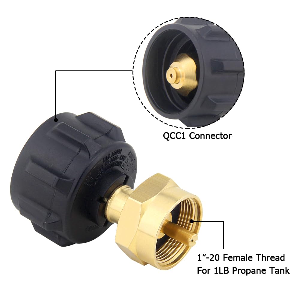 Hooshing refill adapter shows durable brass body for long-lasting use.