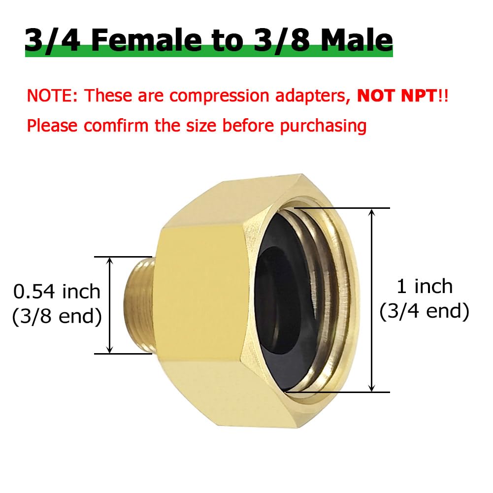 Brass construction highlights durability for long-lasting water connections with Hooshing fittings.