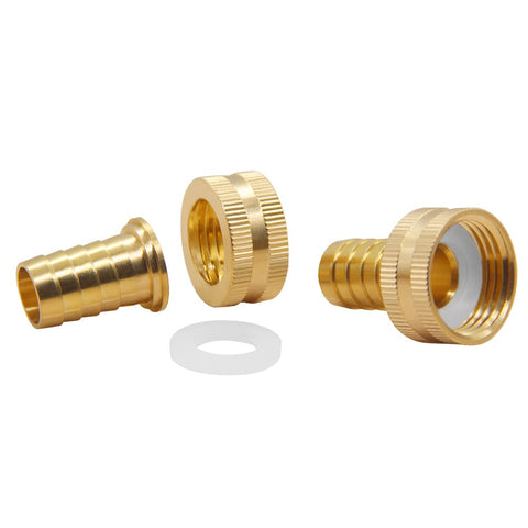Hooshing brass adapter 3/4 GHT female end close-up for quick fittings