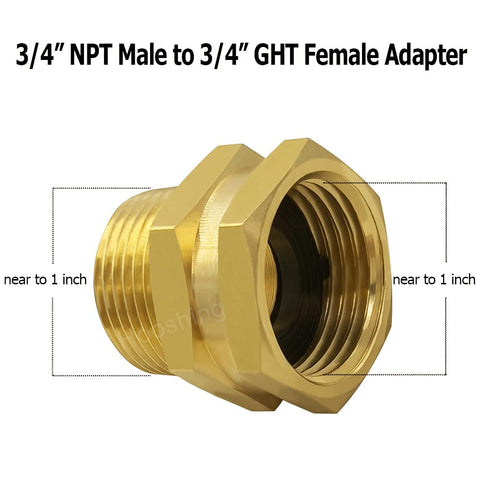 Hooshing brass garden hose connector with washers for leak-free performance