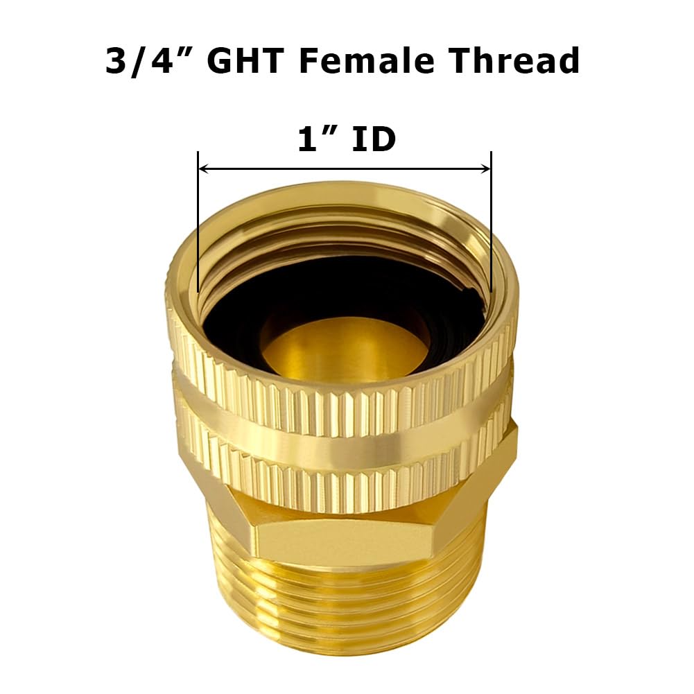 Hooshing brass gasket secures a tight, leak-resistant seal.