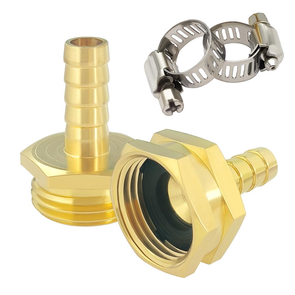 Hooshing brass hose mender end fittings for durable outdoor hose repairs.