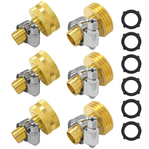 Hooshing brass hose repair kit components laid out for quick repairs