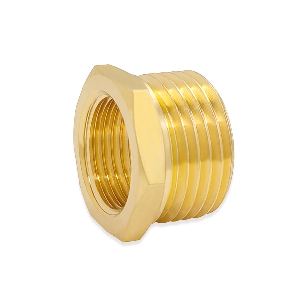 Hooshing brass NPT to GHT thread reduces mismatch.