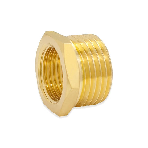 Hooshing brass NPT to GHT thread reduces mismatch.