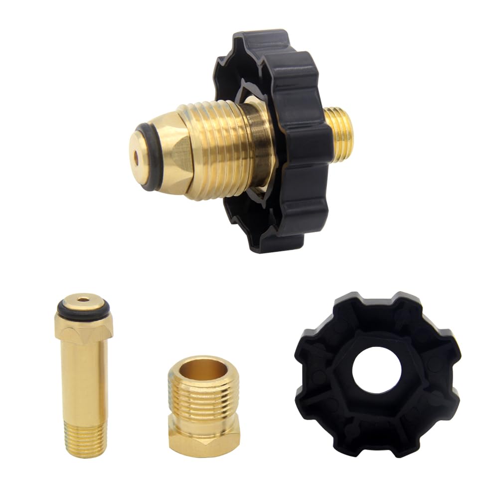 Hooshing brass propane connector ensuring airtight seal between regulator and tank