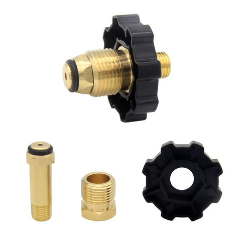 Hooshing brass propane connector ensuring airtight seal between regulator and tank