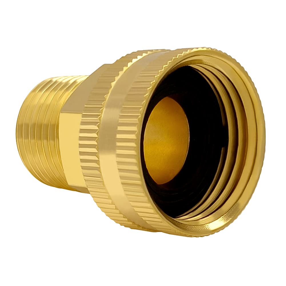 Hooshing brass swivel connector with rubber gasket for smooth, secure sealing.