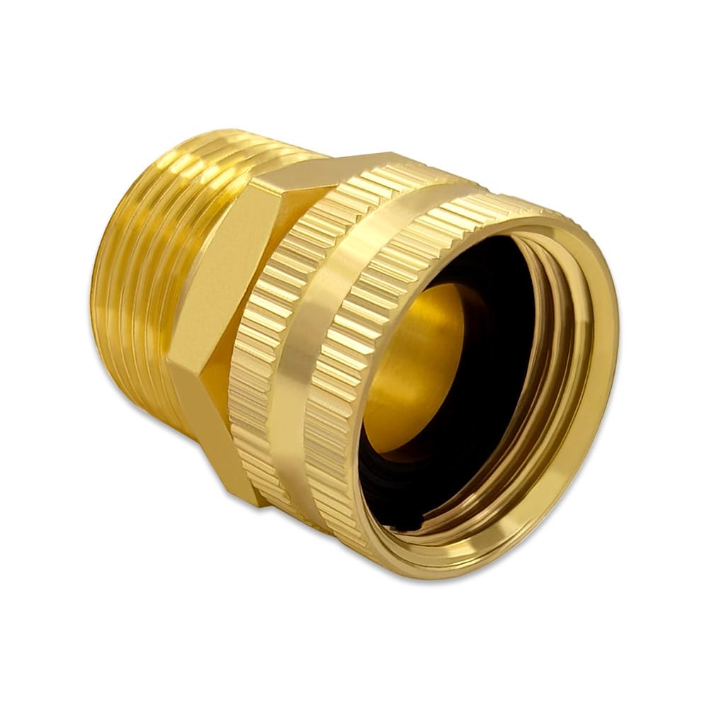 Hooshing easy-connect brass adapter with rotatable feature for quick setup.