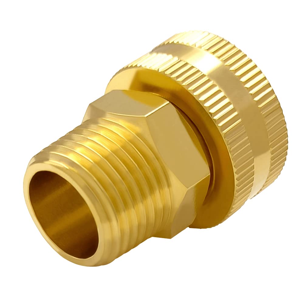 Hooshing easy-install brass connector aids fast setup without tools.