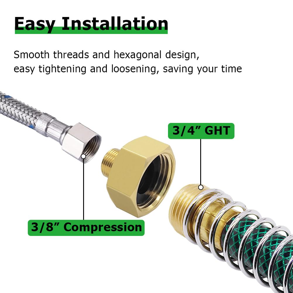 Hooshing rubber gasket enables tight seal during installation.