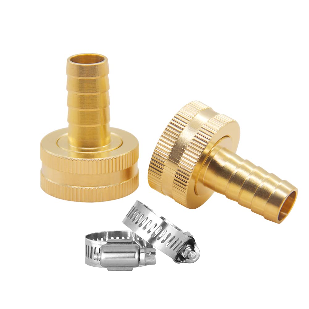 Hooshing garden hose connector barb end for quick, secure hose repairs.
