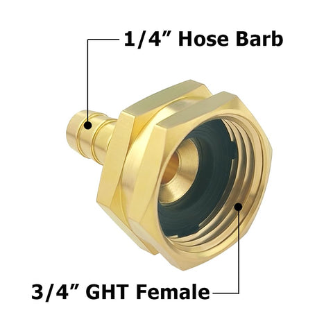 Hooshing brass hose adapter with gasket and stainless clamps for reliable seal