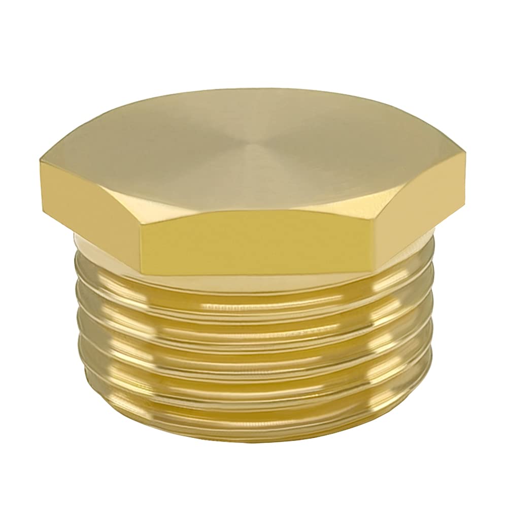 Hooshing 4-pack brass end cap blocks garden hose flow and dust