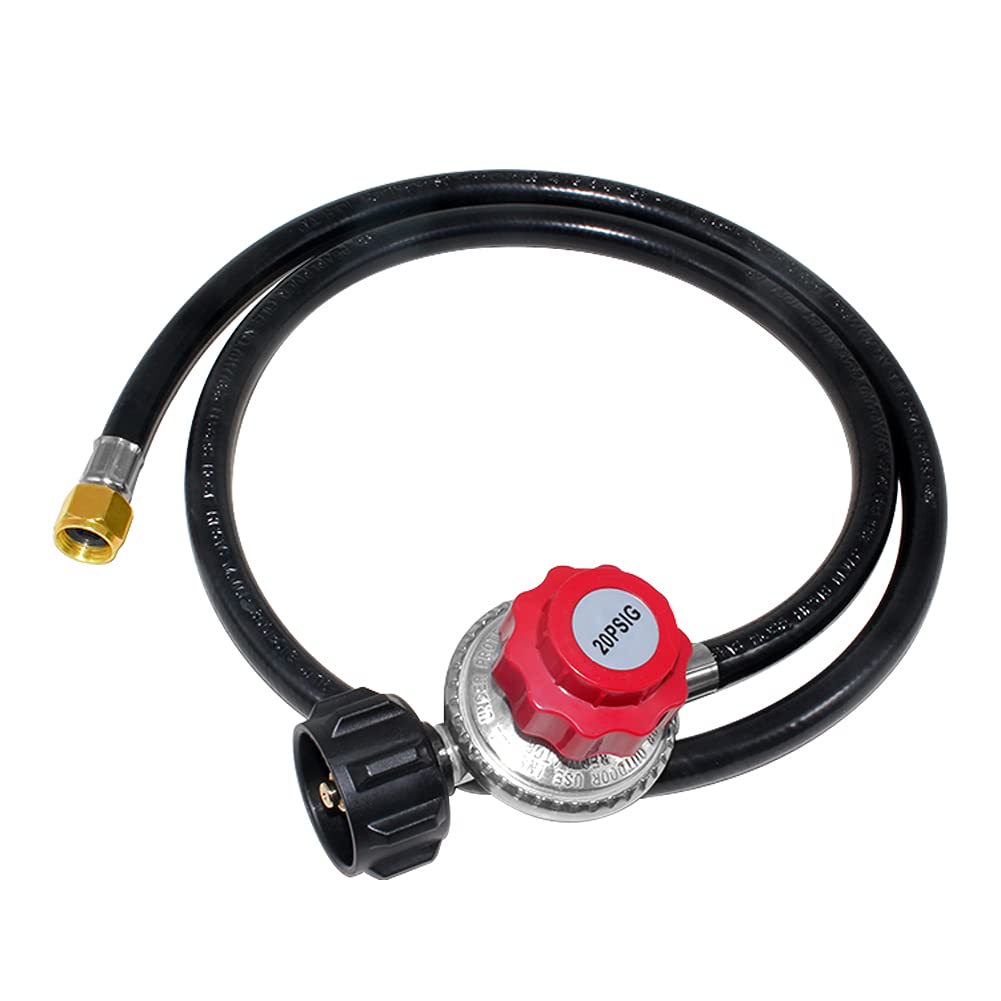 Hooshing high-pressure regulator with 5ft hose for 0-20 PSI adjustable heat control