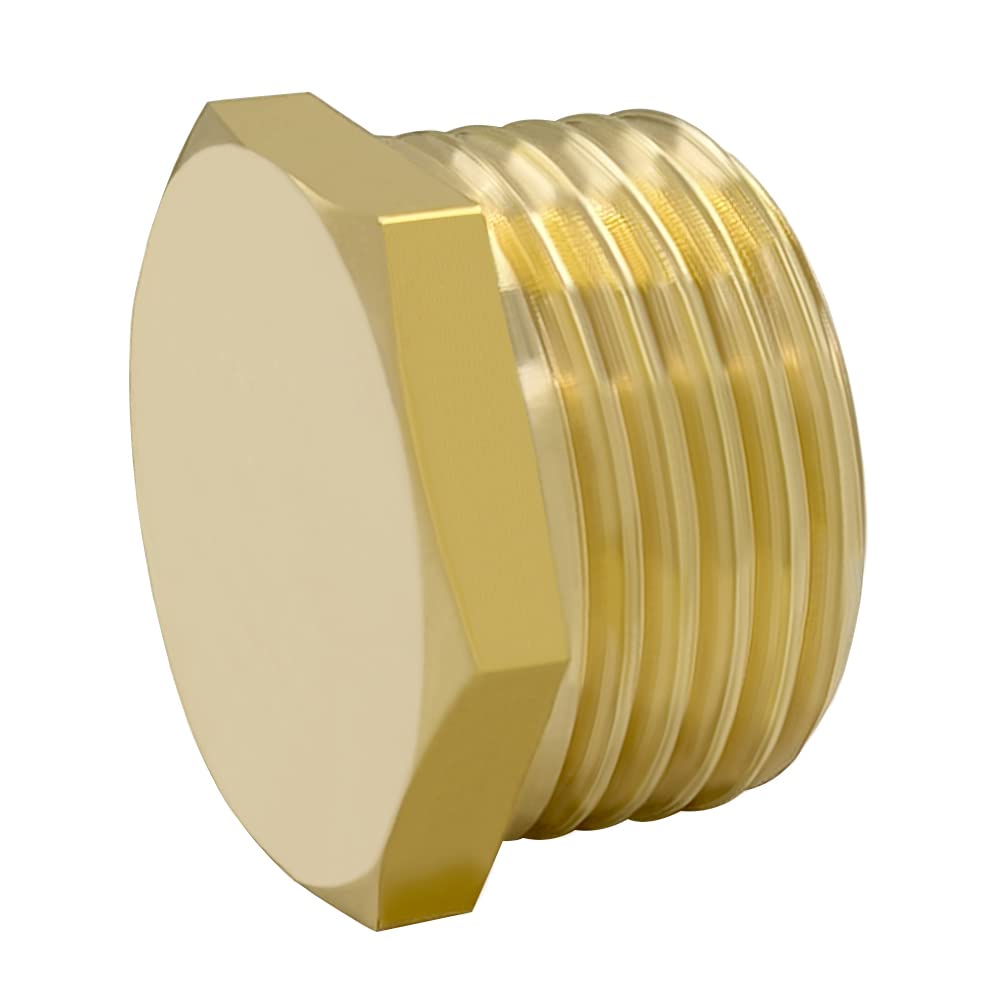 Hooshing brass end cap used with hose fittings for water control