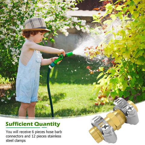 Hooshing 6-piece kit offers versatile garden hose repairs for yard projects.