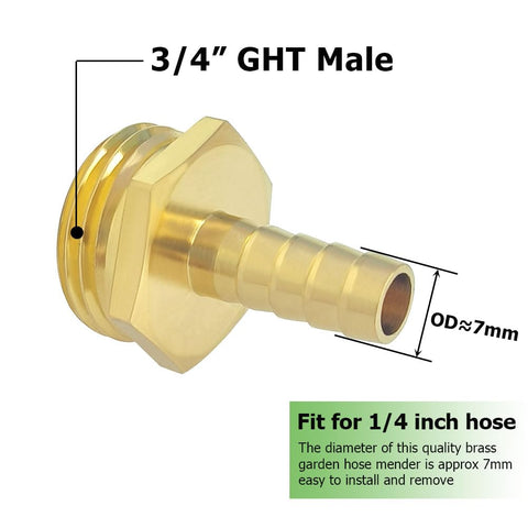 Hooshing one-fourth-inch hose connection ready for quick repair.