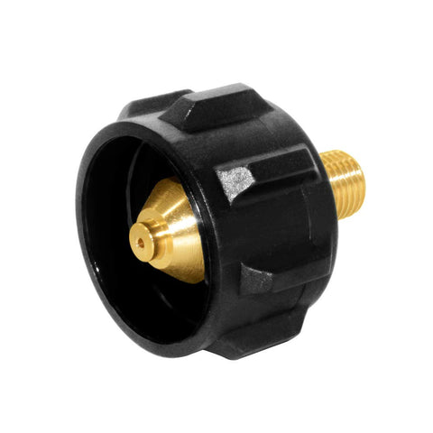 Hooshing QCC1 propane adapter with brass body for durable gas connections.