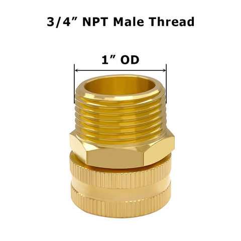 Hooshing swivel brass hose connector enables flexible rotation during installation.