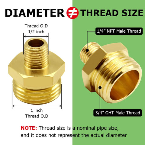 Hooshing two-pack brass adapters provide durable, leak-resistant connections for watering tasks.