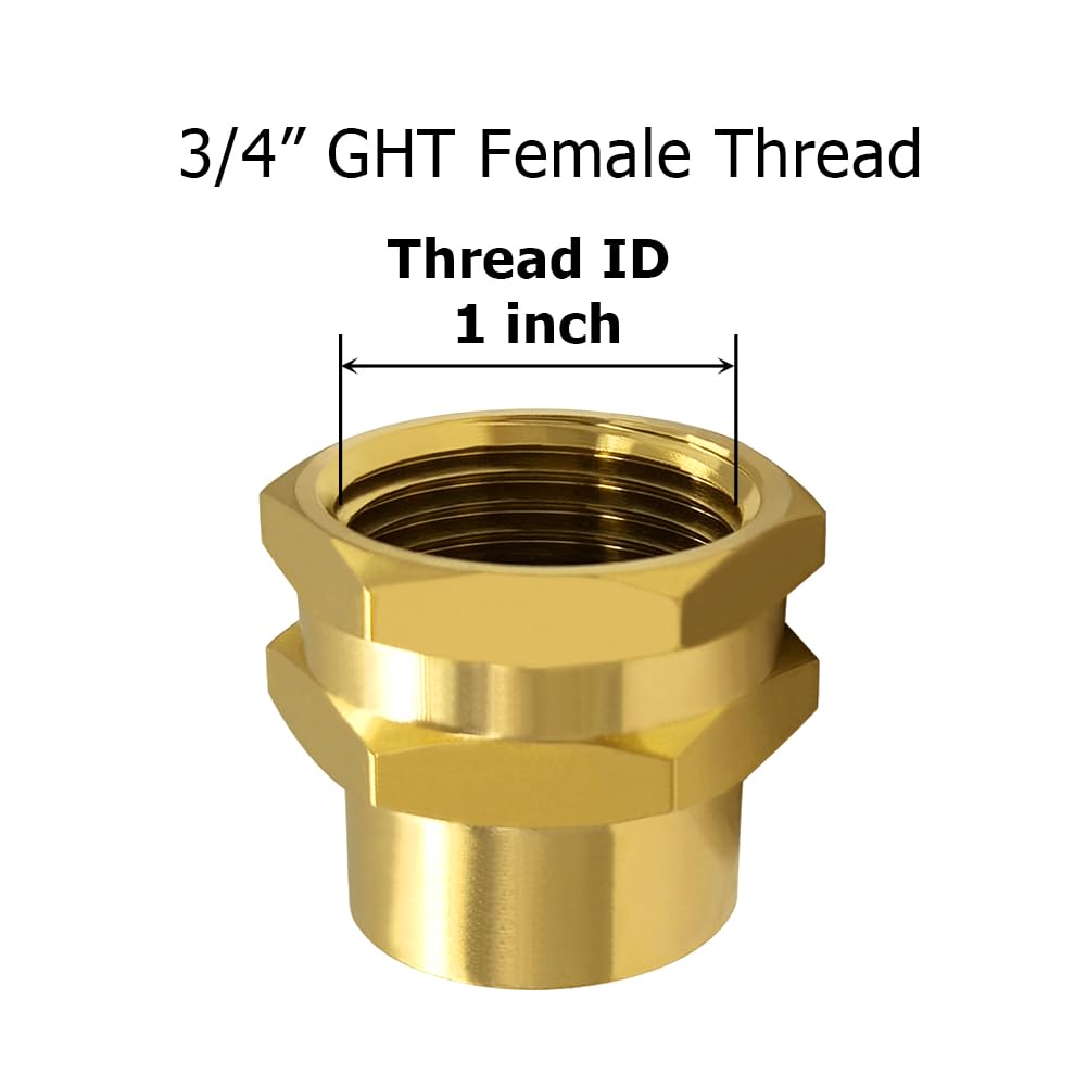 Hooshing double female connector ready for quick hose end changes.