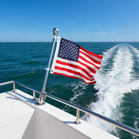 HOOSUN flag for boat, 12-5x18, weather-ready for marine use.