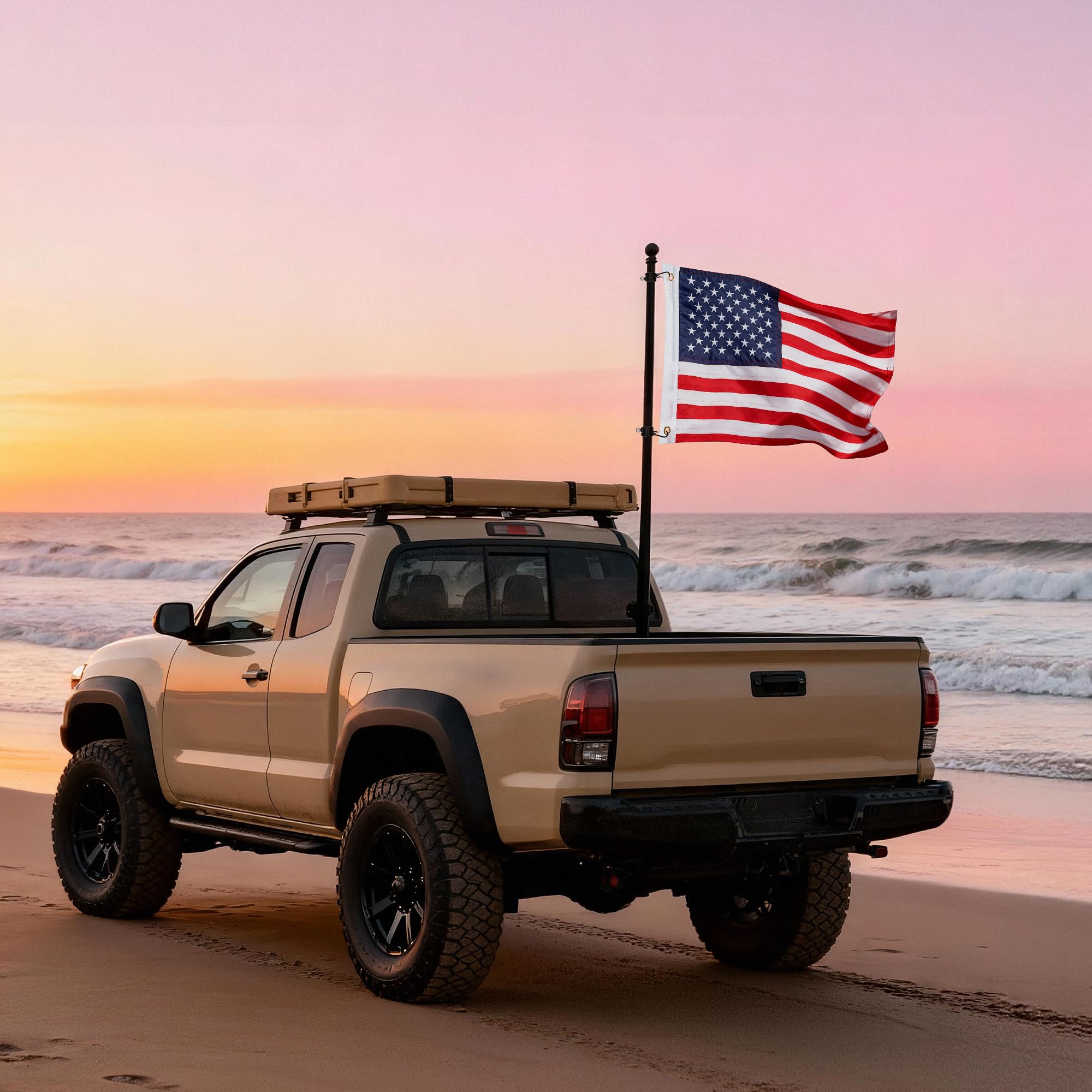 HOOSUN flag for car or bike, easy display during July 4th.