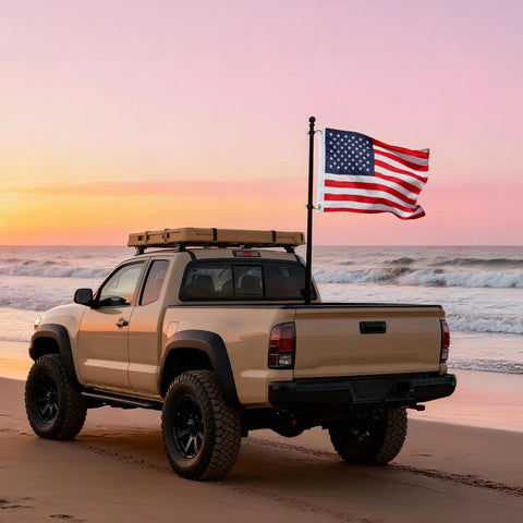 HOOSUN flag for car or bike, easy display during July 4th.