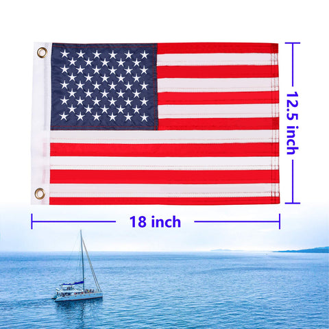 HOOSUN flag with double seam and four rows of stitching for durability.