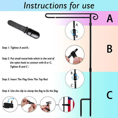 HOOSUN easy-assembly outdoor flag stand facilitates quick flag changes