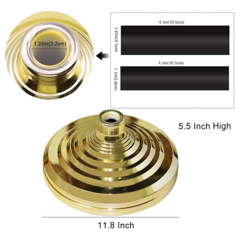 HOOSUN floor base supports 1.3in, 1.1in, and 0.9in flagpoles for versatile mounting