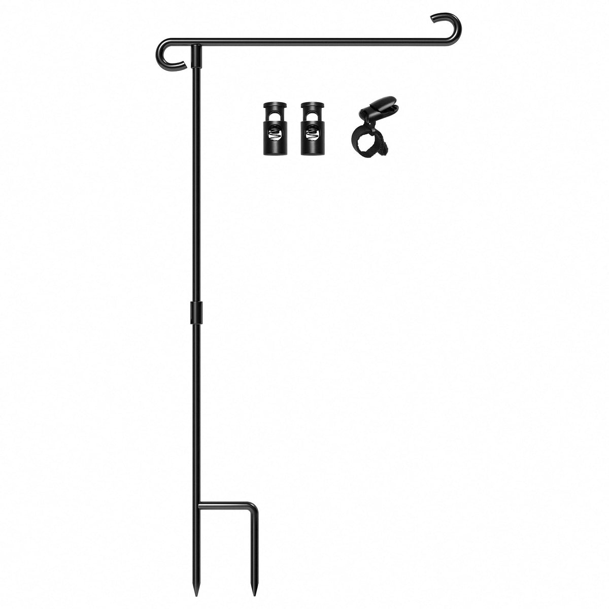 HOOSUN garden flag stand assembly demonstrates a sturdy, all-season display for yard flags.