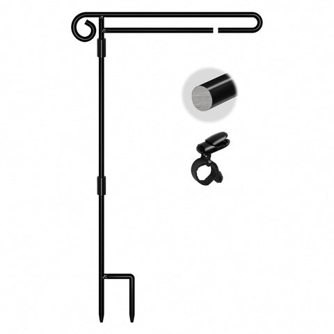 HOOSUN garden flag stand collapsible pole for easy setup outdoors